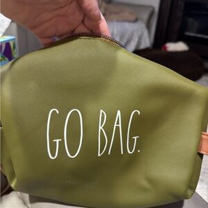 Rae Dunn Olive Green Utility/Cosmetic Travel Bag; NWOT